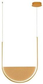 Κρεμαστό Φωτιστικό Οροφής 40cm LED 28W IP20 3000-4000K Zambelis-23165-Χρυσό 23165