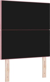 vidaXL LED κεφαλάρι Ροζ 80 cm Τεχνητό Δέρμα