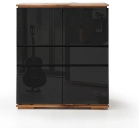 Μπουφές Μαύρη Λάκα 102x115x40