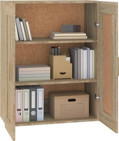 vidaXL Ντουλάπι Τοίχου Sonoma Δρυς 69,5x32,5x90 εκ. Επεξεργασμένο Ξύλο