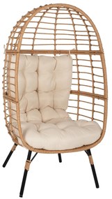 ΠΟΛΥΘΡΟΝΑ Τ.ΦΩΛΙΑ RATTAN ΜΕΤΑΛ. ΠΟΔΙΑ ΜΑΥΡΑ 77x72x148 εκ. 77x72x148 εκ.