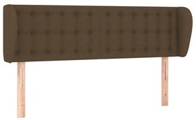 Κεφαλάρι με Πτερύγια Σκούρο Καφέ 147 x 23 x 78/88εκ. Υφασμάτινο 3117579