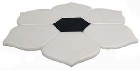 Artekko Marble Διακοσμητικός Δίσκος Πλατό Μάρμαρο Ασπρόμαυρο (40.6x40.6x1.9)cm Artekko 78279-DS