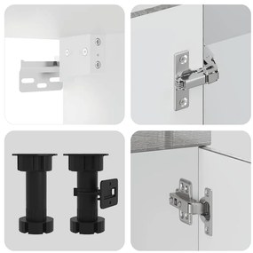 vidaXL Σετ Ντουλάπια Κουζίνας 11 τεμ. Lucca Γκρι Sonoma Επεξ. Ξύλο