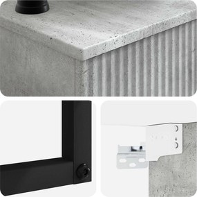 vidaXL Επιτοίχιο έπιπλο νιπτήρα μπάνιου Γκρι Σκυροδέματος