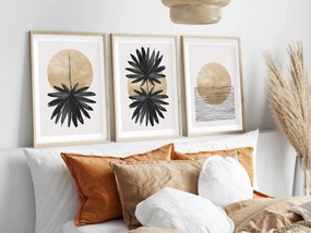 Decorative Framed MDF Painting (3 Pieces) Huhu210 - 50 x 70 Multicolor