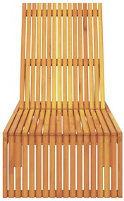 vidaXL Ξαπλώστρα 1-πρόσωπο Καφέ 200 x 55 x 94εκ Μασίφ ξύλο ακακίας