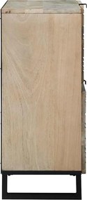 vidaXL Μπουφές Λευκό 80 x 33 x 75 εκ Μασίφ ξύλο μάνγκο