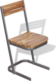 vidaXL Καρέκλες Τραπεζαρίας 2 τεμ. από Μασίφ Ξύλο Teak