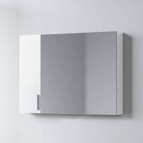 Καθρέφτης SIENA WHITE 90 3MSI090GL0W με ντουλάπια 87.5x14x65cm