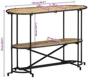 ΤΡΑΠΕΖΙ ΚΟΝΣΟΛΑ 110X42X76 ΕΚ. ΑΠΟ ΜΑΣΙΦ ΞΥΛΟ ΜΑΝΓΚΟ 4013500