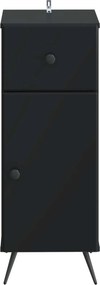 vidaXL Ντουλάπι Αποθήκευσης Μπάνιου BREDA Μαύρο 30 x 31 x 80 εκ.