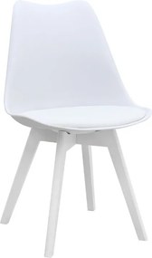 Σετ τραπεζαρία 5τμχ Darlen - Viva Megapap χρώμα λευκό 125x72x74εκ.