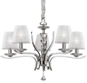 Φωτιστικό Οροφής Pegaso 066448 72x62/150cm 5xE14 40W White Ideal Lux