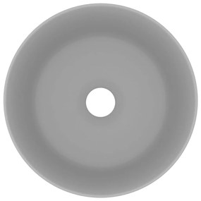 vidaXL Νιπτήρας Πολυτελής Στρογγυλός Αν. Γκρι Ματ 40x15 εκ. Κεραμικός