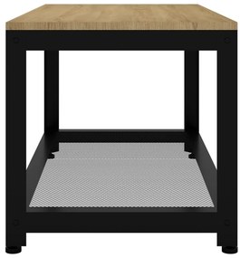 vidaXL Τραπεζάκι Σαλονιού Αν. Καφέ/Μαύρο 90x45x45 εκ. από MDF/Σίδερο