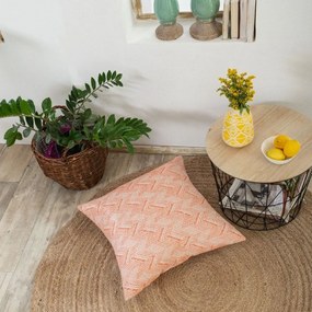 Μαξιλαροθήκη Διακοσμητική Δαπέδου Siena 15 Orange Teoran 65Χ65 Cotton-Polyester