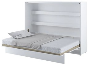 Κρεβάτι - ντουλάπα Concept Pro Lenart AH115, Διπλό, Άσπρο, 140x200, Πλαστικοποιημένη μοριοσανίδα, Τάβλες για Κρεβάτι, 168x211x157cm, 165 kg