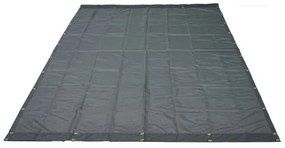 VEVOR Dump Truck Mesh Tarp, 7 x 14 ft, PVC Coated Black Heavy Duty Cover with 5.5&quot; 18oz Double Pocket, Brass Grommets, Reinforced Double Needle Stitch Webbing Fits Manual or Electric Dump Truck System