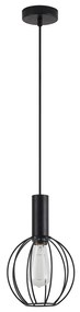 SE21-BL-4-GR2 ADEPT TUBE Black Pendant Black Metal Grid+