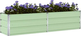 vidaXL Γλάστρα Παστέλ Πράσινο 195 x 50 x 45 εκ Επικαλυμμένος Χάλυβας