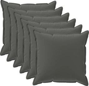 vidaXL Κάλυμμα Μαξιλαριού 6 τμχ. HOUTEN Ανθρακί 30 x 30 cm Πολυεστέρας