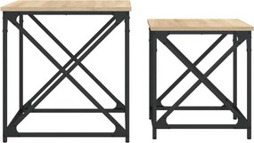 vidaXL Τραπεζάκια Ζιγκόν 2 τεμ. Sonoma Δρυς από Επεξεργασμένο Ξύλο
