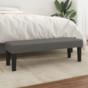 vidaXL Πάγκος Γκρι 100x30x30 εκ. από Συνθετικό Δέρμα