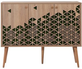 Μπουφές Mega 863SPH3417 120x36x90cm Oak-Green Μοριοσανίδα,Ξύλο
