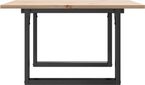 vidaXL Τραπεζάκι Σαλονιού Πλαίσιο Ο 60x60x40εκ Μασίφ Πεύκο/Ατσάλι