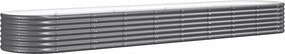 vidaXL Ζαρντινιέρα Ανθρακί 368x80x36 εκ Γαλβανισμένος χάλυβας