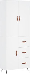 vidaXL Ντουλάπι Λευκό 69,5x34x180 εκ. από Επεξεργασμένο Ξύλο