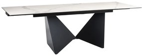 STÓŁ PETERSON CERAMIC BIAŁY STATUARIO VENATO/ CZARNY MAT (160-240)X90 DIOMMI-80-3786