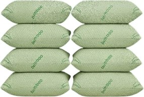 Stewehome Σετ 8 Εργονομικά Μαξιλάρια Bamboo Πολύ Άνετα Μαλακά Πράσινα 50x70 cm