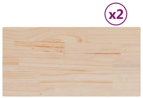 vidaXL Επιφάνειες Τραπεζιού Ορθογώνιες 2 τεμ. 90x45x1,7 εκ Μασίφ Πεύκο