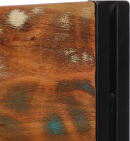 vidaXL κεφαλάρι 100 cm από μασίφ ξύλο και σίδερο