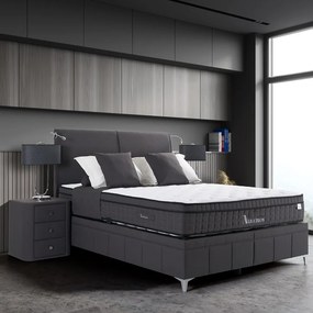 Κρεβάτι Panna με Αποθηκευτικό Χώρο - 140x190cm Ανθρακί