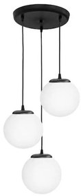 Φωτιστικό Οροφής Τρίφωτο Heronia 02-0318 Black