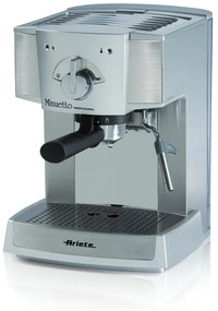 Ariete 1334/1A Minuetto Ημιαυτόματη Μηχανή Espresso 1000W Πίεσης 15bar Ασημί