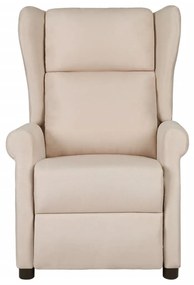 vidaXL Πολυθρόνα Μασάζ Κρεμ Υφασμάτινη