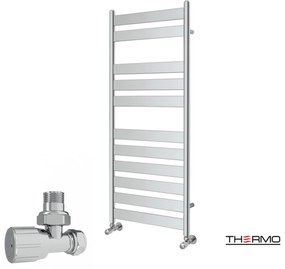 Thermo LARGO Θερμαινόμενη πετσετοκρεμάστρα από Mild Steel με υδραυλική λειτουργία, 120x50cm Chrome