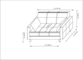 2-Seat Sofa-Bed Polya - Dark Grey Dark Grey