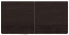 vidaXL Πάγκος Μπάνιου Σκούρο Καφέ 120x60x(2-6) εκ. Επεξεργ. Μασίφ Ξύλο