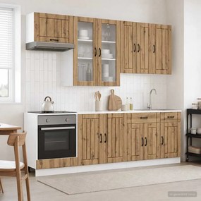 vidaXL Μονάδα κουζίνας LUCCA 8 pcs Artisan Δρυς Επεξεργασμένο Ξύλο