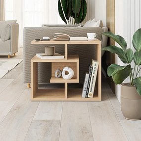 Τραπεζάκι βοηθητικό Labirent Megapap χρώμα sapphire oak 54x40x45εκ.