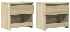 vidaXL Κομοδίνα 2 τεμ. Sonoma Δρυς 40 x 30 x 39 εκ. από Επεξ. Ξύλο