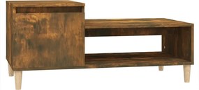 vidaXL Τραπεζάκι Σαλονιού Καπνιστή Δρυς 100x50x45 εκ. Επεξεργασμ. Ξύλο