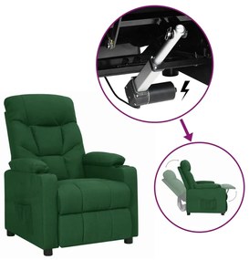 vidaXL Πολυθρόνα με Ανύψωση Σκούρο Πράσινη Υφασμάτινη