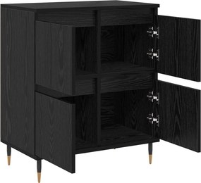 vidaXL Ντουλάπι αποθήκευσης 3 pcs Μαύρη Οξυά 60 x 35 x 70 cm