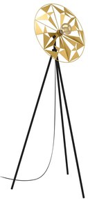 Φωτιστικό Επιδαπέδιο Eglo 43809 CASTANUELO Μαύρο Ματ (Black Mat)|Χρυσό Χρώμα (Gold Coloured)